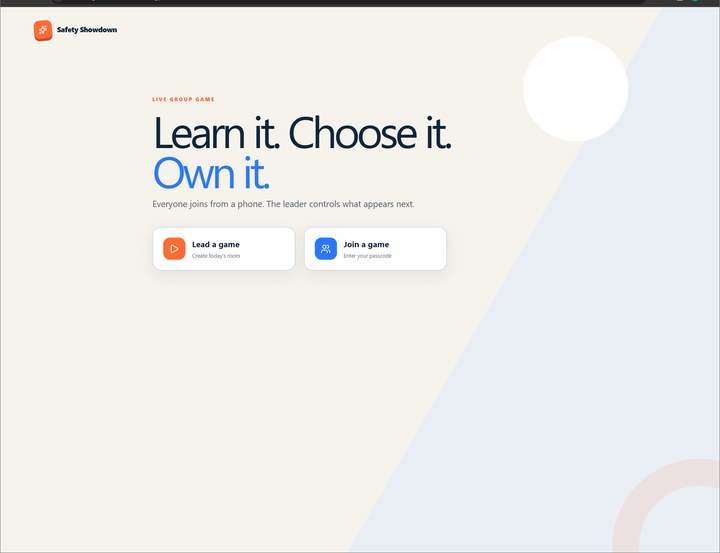 Leader screen from a Bradshaw Logic classroom game